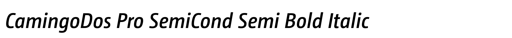 CamingoDos Pro SemiCond Semi Bold Italic image